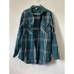 Carhartt‎ Men's Green Plaid Long Sleeve Flannel Shirt Rugged Outdoor Wear M